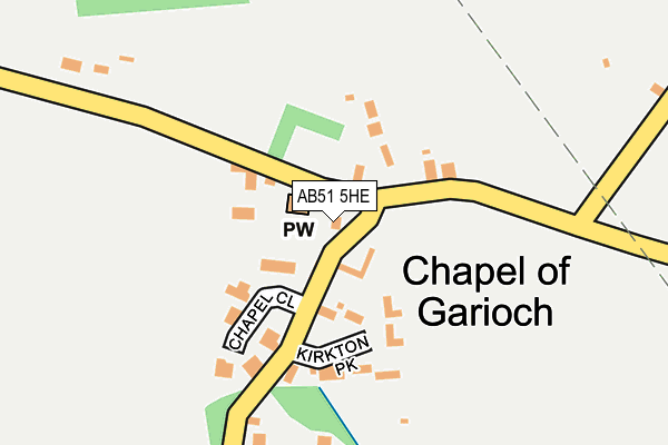 AB51 5HE map - OS OpenMap – Local (Ordnance Survey) AB51 5HE map - OS OpenMap – Local (Ordnance Survey)