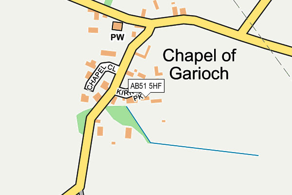 AB51 5HF map - OS OpenMap – Local (Ordnance Survey) AB51 5HF map - OS OpenMap – Local (Ordnance Survey)