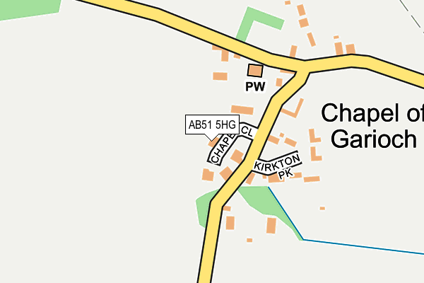 AB51 5HG map - OS OpenMap – Local (Ordnance Survey) AB51 5HG map - OS OpenMap – Local (Ordnance Survey)
