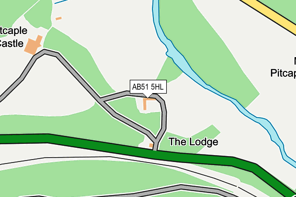 AB51 5HL map - OS OpenMap – Local (Ordnance Survey) AB51 5HL map - OS OpenMap – Local (Ordnance Survey)