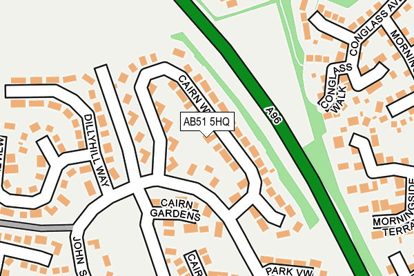 AB51 5HQ map - OS OpenMap – Local (Ordnance Survey) AB51 5HQ map - OS OpenMap – Local (Ordnance Survey)
