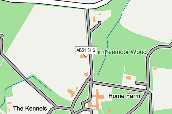 AB51 5HS map - OS OpenMap – Local (Ordnance Survey) AB51 5HS map - OS OpenMap – Local (Ordnance Survey)