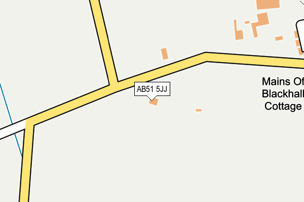AB51 5JJ map - OS OpenMap – Local (Ordnance Survey) AB51 5JJ map - OS OpenMap – Local (Ordnance Survey)