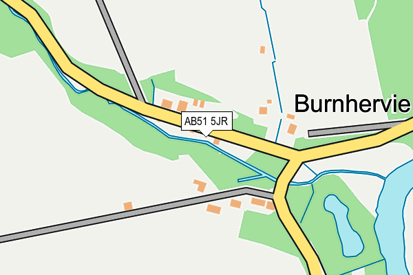 AB51 5JR map - OS OpenMap – Local (Ordnance Survey) AB51 5JR map - OS OpenMap – Local (Ordnance Survey)