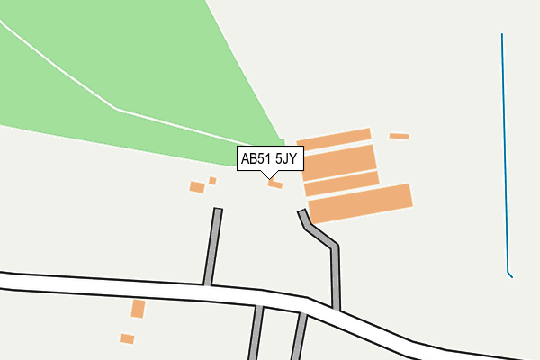 AB51 5JY map - OS OpenMap – Local (Ordnance Survey) AB51 5JY map - OS OpenMap – Local (Ordnance Survey)