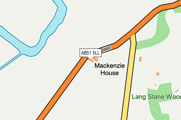 AB51 5LL map - OS OpenMap – Local (Ordnance Survey) AB51 5LL map - OS OpenMap – Local (Ordnance Survey)