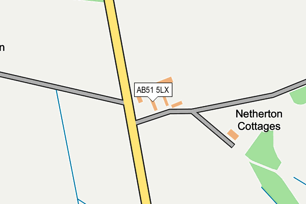 AB51 5LX map - OS OpenMap – Local (Ordnance Survey)