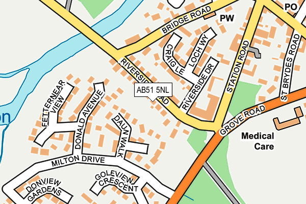 AB51 5NL map - OS OpenMap – Local (Ordnance Survey) AB51 5NL map - OS OpenMap – Local (Ordnance Survey)