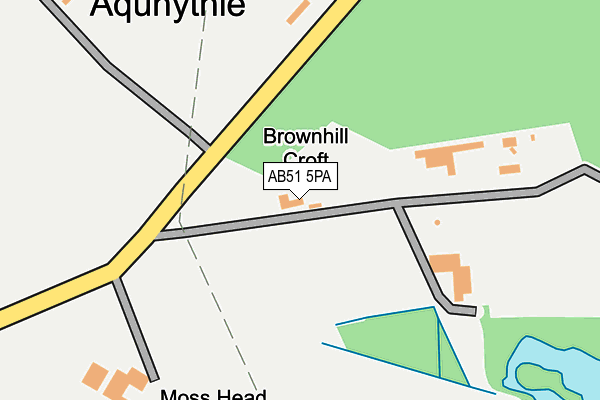 AB51 5PA map - OS OpenMap – Local (Ordnance Survey) AB51 5PA map - OS OpenMap – Local (Ordnance Survey)