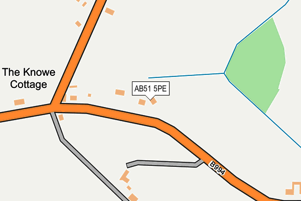 AB51 5PE map - OS OpenMap – Local (Ordnance Survey) AB51 5PE map - OS OpenMap – Local (Ordnance Survey)