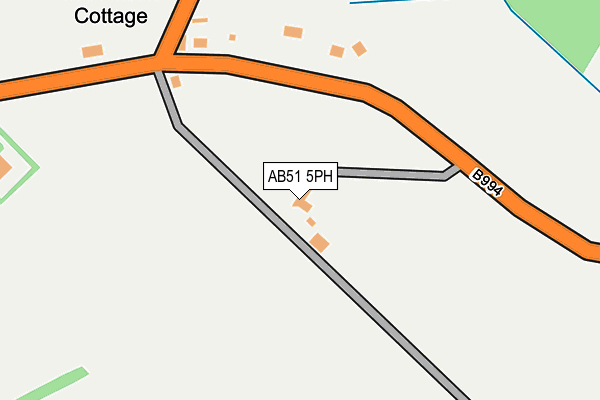AB51 5PH map - OS OpenMap – Local (Ordnance Survey) AB51 5PH map - OS OpenMap – Local (Ordnance Survey)