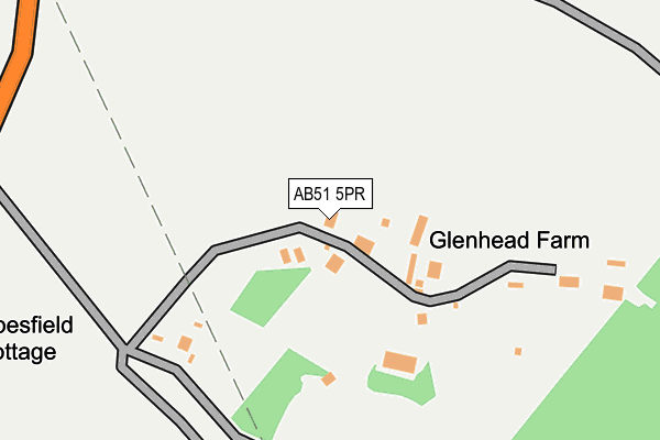 AB51 5PR map - OS OpenMap – Local (Ordnance Survey) AB51 5PR map - OS OpenMap – Local (Ordnance Survey)