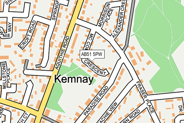 AB51 5PW map - OS OpenMap – Local (Ordnance Survey) AB51 5PW map - OS OpenMap – Local (Ordnance Survey)