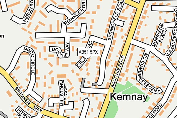 AB51 5PX map - OS OpenMap – Local (Ordnance Survey) AB51 5PX map - OS OpenMap – Local (Ordnance Survey)