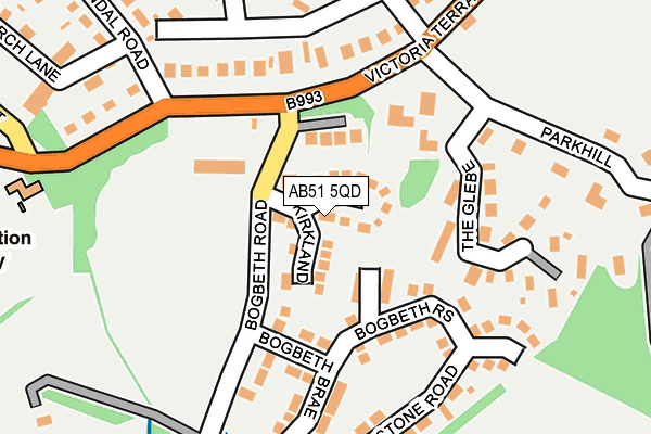 AB51 5QD map - OS OpenMap – Local (Ordnance Survey) AB51 5QD map - OS OpenMap – Local (Ordnance Survey)