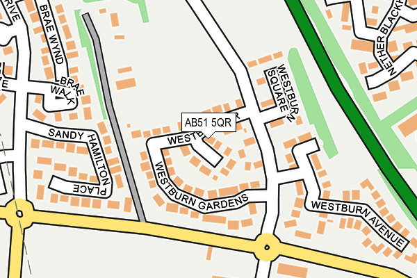 AB51 5QR map - OS OpenMap – Local (Ordnance Survey) AB51 5QR map - OS OpenMap – Local (Ordnance Survey)