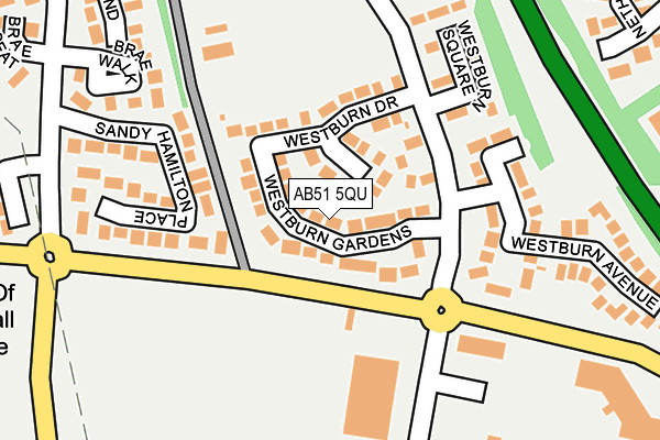 AB51 5QU map - OS OpenMap – Local (Ordnance Survey) AB51 5QU map - OS OpenMap – Local (Ordnance Survey)