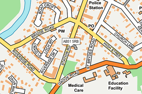 AB51 5RB map - OS OpenMap – Local (Ordnance Survey) AB51 5RB map - OS OpenMap – Local (Ordnance Survey)