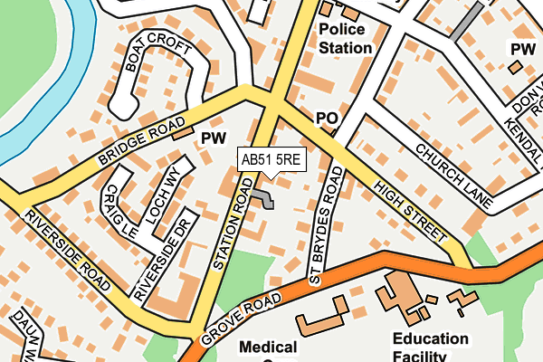 AB51 5RE map - OS OpenMap – Local (Ordnance Survey) AB51 5RE map - OS OpenMap – Local (Ordnance Survey)