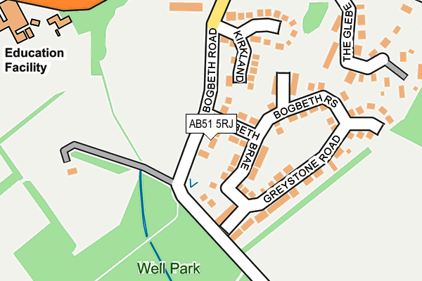 AB51 5RJ map - OS OpenMap – Local (Ordnance Survey) AB51 5RJ map - OS OpenMap – Local (Ordnance Survey)