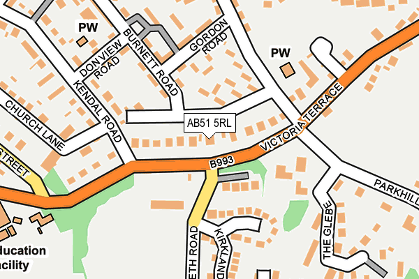 AB51 5RL map - OS OpenMap – Local (Ordnance Survey) AB51 5RL map - OS OpenMap – Local (Ordnance Survey)