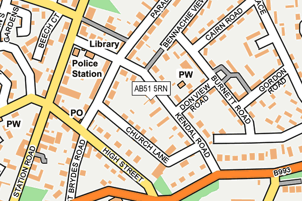 AB51 5RN map - OS OpenMap – Local (Ordnance Survey) AB51 5RN map - OS OpenMap – Local (Ordnance Survey)