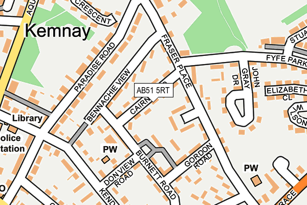 AB51 5RT map - OS OpenMap – Local (Ordnance Survey) AB51 5RT map - OS OpenMap – Local (Ordnance Survey)
