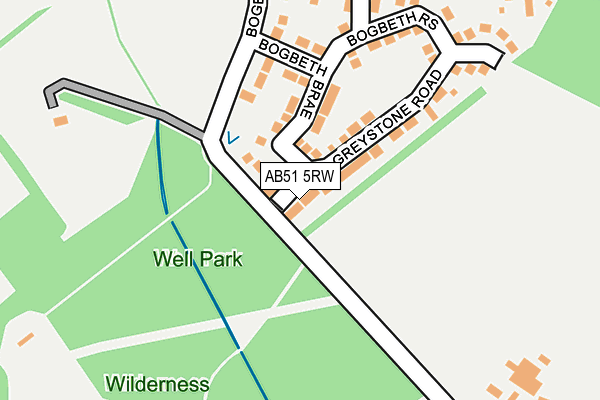 AB51 5RW map - OS OpenMap – Local (Ordnance Survey) AB51 5RW map - OS OpenMap – Local (Ordnance Survey)