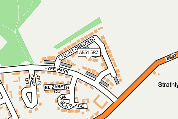 AB51 5RZ map - OS OpenMap – Local (Ordnance Survey) AB51 5RZ map - OS OpenMap – Local (Ordnance Survey)