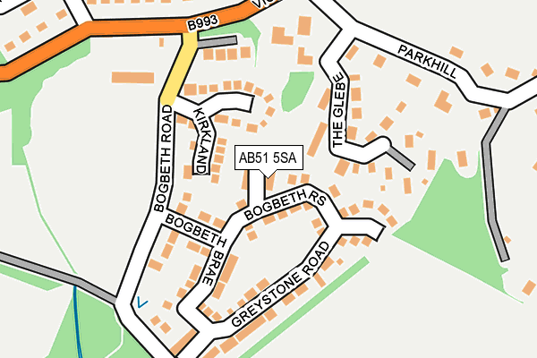 AB51 5SA map - OS OpenMap – Local (Ordnance Survey) AB51 5SA map - OS OpenMap – Local (Ordnance Survey)
