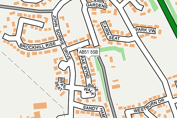 AB51 5SB map - OS OpenMap – Local (Ordnance Survey) AB51 5SB map - OS OpenMap – Local (Ordnance Survey)