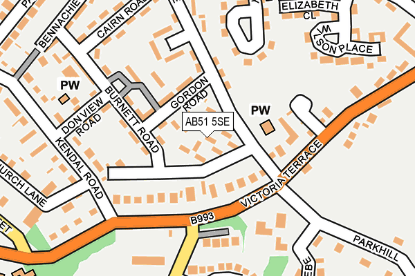 AB51 5SE map - OS OpenMap – Local (Ordnance Survey) AB51 5SE map - OS OpenMap – Local (Ordnance Survey)