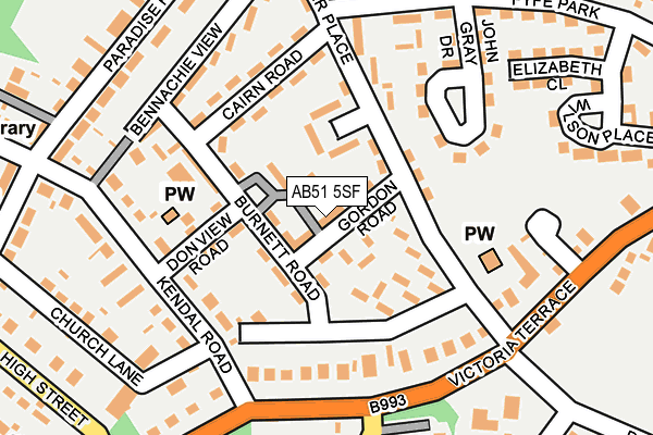AB51 5SF map - OS OpenMap – Local (Ordnance Survey) AB51 5SF map - OS OpenMap – Local (Ordnance Survey)