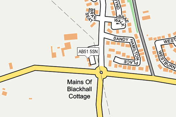 AB51 5SN map - OS OpenMap – Local (Ordnance Survey)