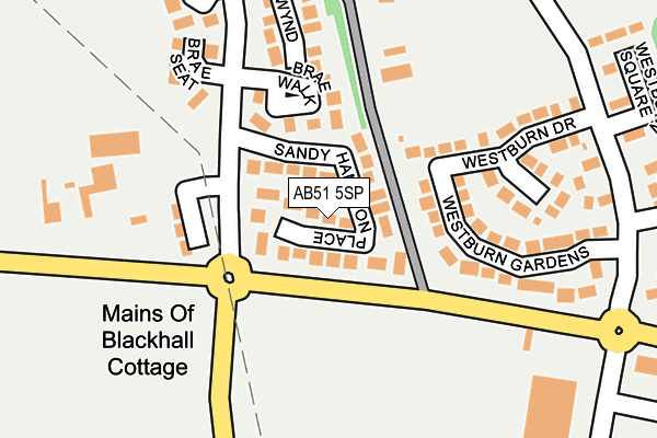 AB51 5SP map - OS OpenMap – Local (Ordnance Survey) AB51 5SP map - OS OpenMap – Local (Ordnance Survey)