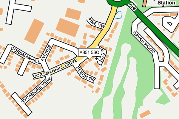 AB51 5SQ map - OS OpenMap – Local (Ordnance Survey) AB51 5SQ map - OS OpenMap – Local (Ordnance Survey)