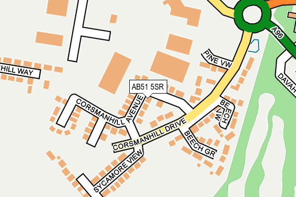 AB51 5SR map - OS OpenMap – Local (Ordnance Survey) AB51 5SR map - OS OpenMap – Local (Ordnance Survey)
