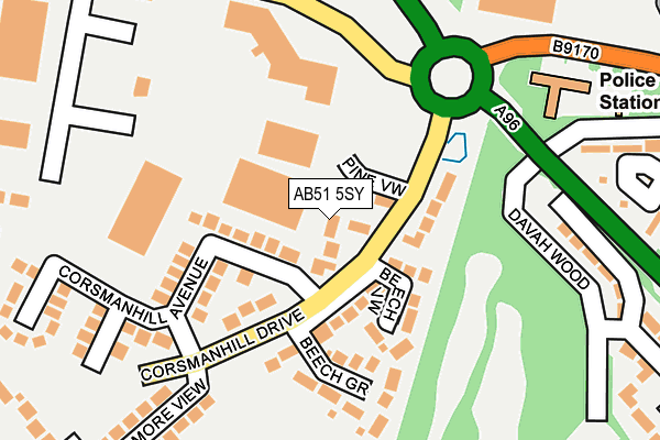 AB51 5SY map - OS OpenMap – Local (Ordnance Survey) AB51 5SY map - OS OpenMap – Local (Ordnance Survey)