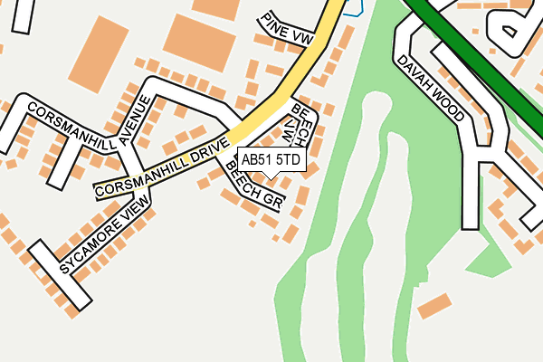 AB51 5TD map - OS OpenMap – Local (Ordnance Survey) AB51 5TD map - OS OpenMap – Local (Ordnance Survey)