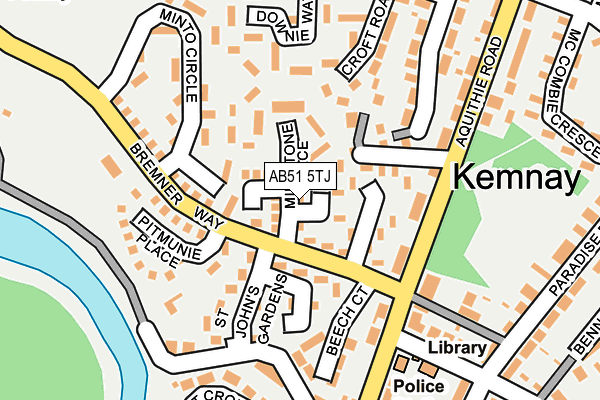 AB51 5TJ map - OS OpenMap – Local (Ordnance Survey) AB51 5TJ map - OS OpenMap – Local (Ordnance Survey)