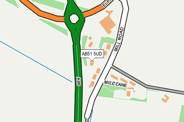 AB51 5UD map - OS OpenMap – Local (Ordnance Survey) AB51 5UD map - OS OpenMap – Local (Ordnance Survey)