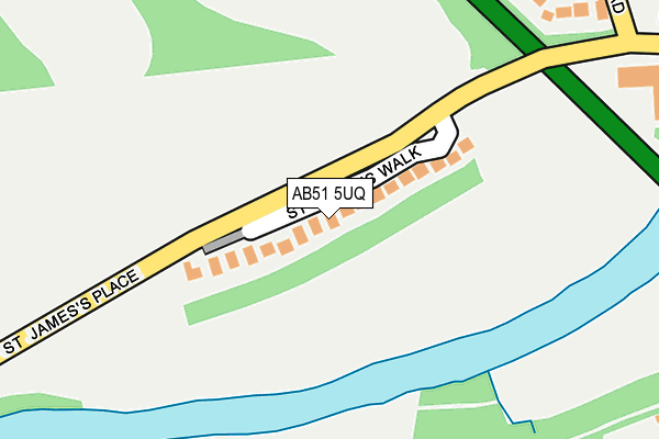 AB51 5UQ map - OS OpenMap – Local (Ordnance Survey)