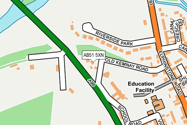 AB51 5XN map - OS OpenMap – Local (Ordnance Survey) AB51 5XN map - OS OpenMap – Local (Ordnance Survey)