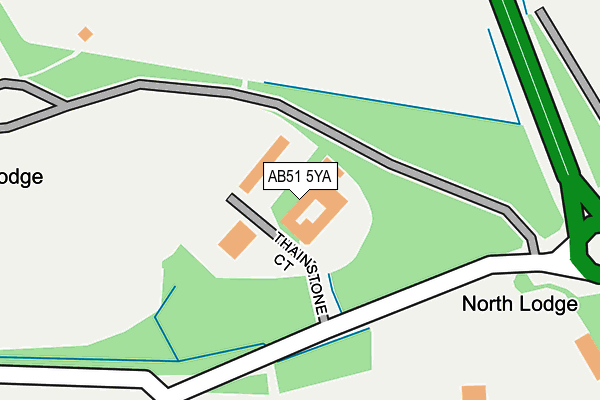 AB51 5YA map - OS OpenMap – Local (Ordnance Survey) AB51 5YA map - OS OpenMap – Local (Ordnance Survey)