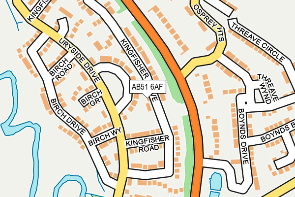 AB51 6AF map - OS OpenMap – Local (Ordnance Survey) AB51 6AF map - OS OpenMap – Local (Ordnance Survey)