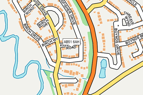 AB51 6AH map - OS OpenMap – Local (Ordnance Survey) AB51 6AH map - OS OpenMap – Local (Ordnance Survey)