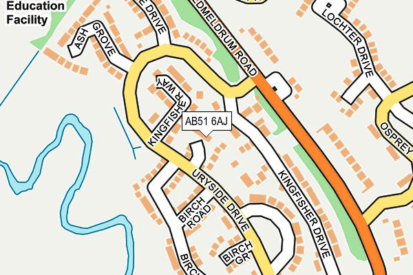 AB51 6AJ map - OS OpenMap – Local (Ordnance Survey) AB51 6AJ map - OS OpenMap – Local (Ordnance Survey)
