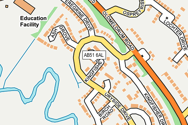 AB51 6AL map - OS OpenMap – Local (Ordnance Survey) AB51 6AL map - OS OpenMap – Local (Ordnance Survey)