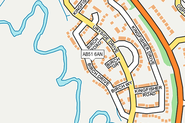 AB51 6AN map - OS OpenMap – Local (Ordnance Survey) AB51 6AN map - OS OpenMap – Local (Ordnance Survey)