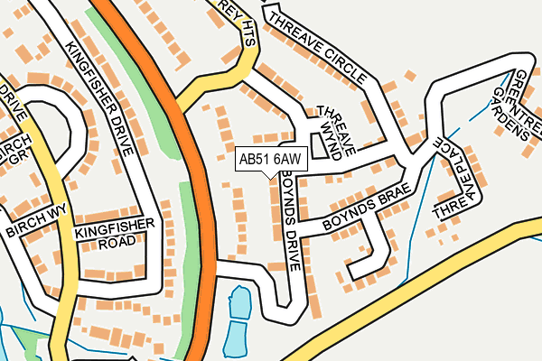 AB51 6AW map - OS OpenMap – Local (Ordnance Survey) AB51 6AW map - OS OpenMap – Local (Ordnance Survey)